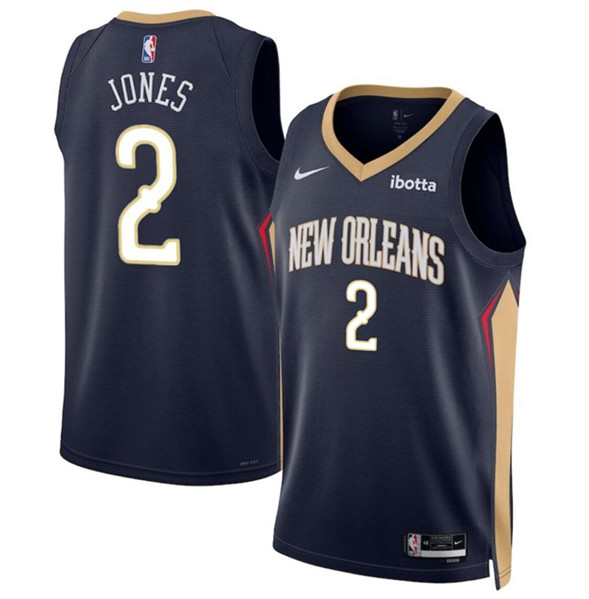 New Orleans Pelicans #2 Herb Jones Navy 2024 Icon Edition Stitched Jersey - Zenithce