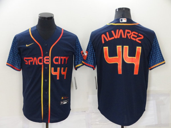 Houston Astros #44 Yordan Alvarez 2022 Navy City Connect Cool Base Stitched Jersey - Zenithce