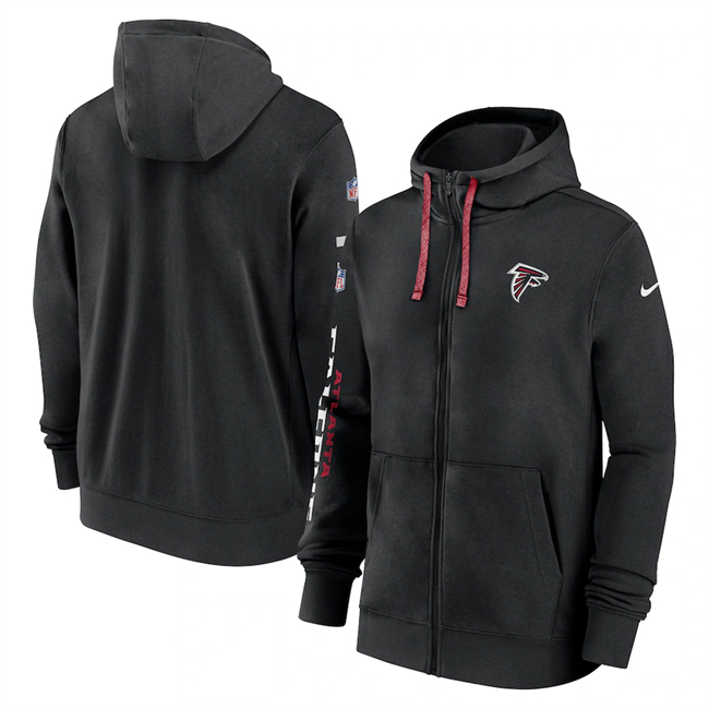 Atlanta Falcons Black 2024 Team Full-Zip Hoodie - Zenithce