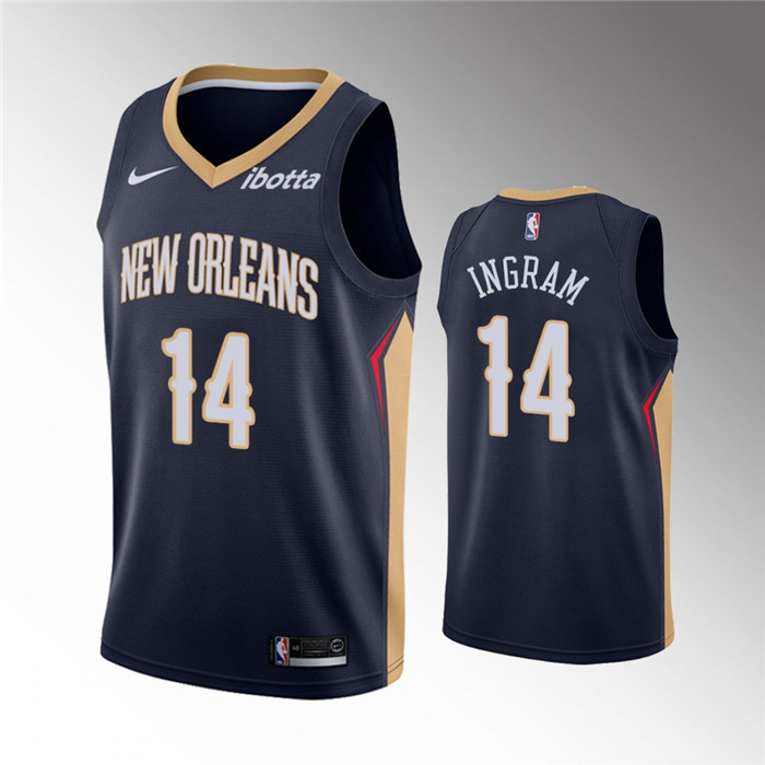 New Orleans Pelicans #14 Brandon Ingram Navy Icon Edition Stitched Jersey - Zenithce
