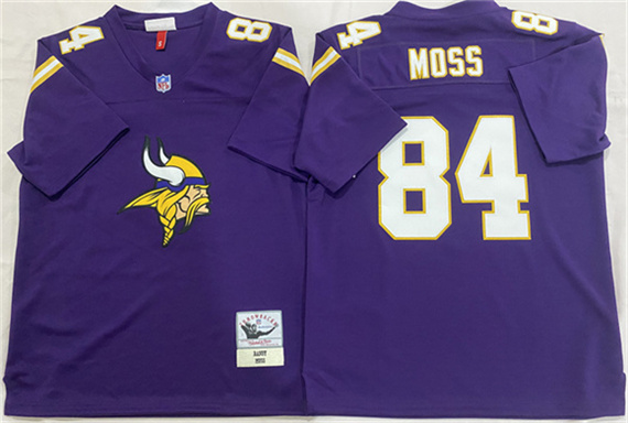 Minnesota Vikings #84 Randy Moss Purple Throwback Football Stitched Jersey - Zenithce
