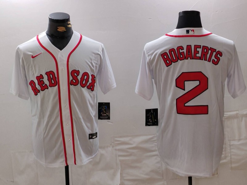 Boston Red Sox #2 Xander Bogaerts White Stitched Jersey - Zenithce