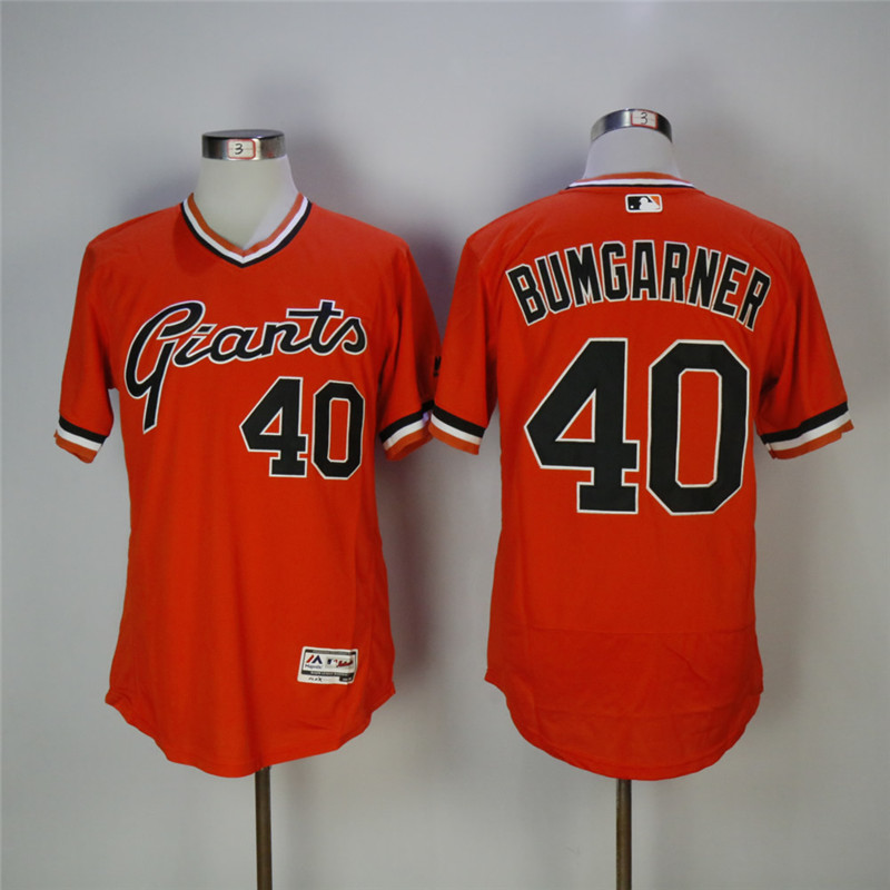 San Francisco Giants #40 Madison Bumgarner Orange Throwback Flexbase Stitched Jersey - Zenithce