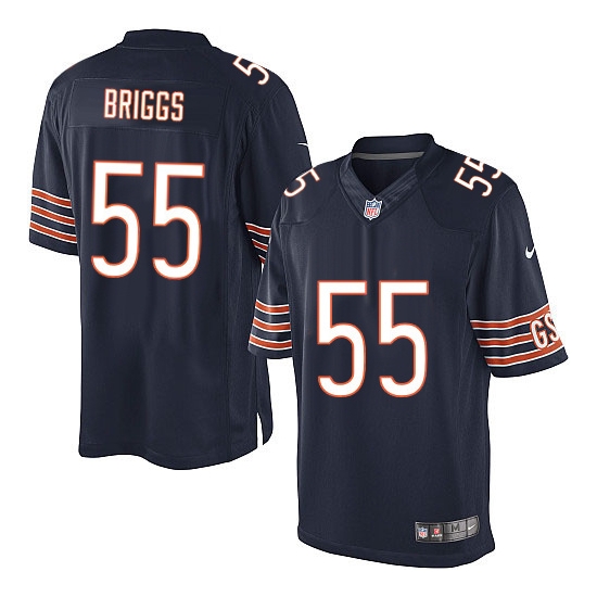 Chicago Bears #55 Lance Briggs Navy Stitched Jersey - Zenithce