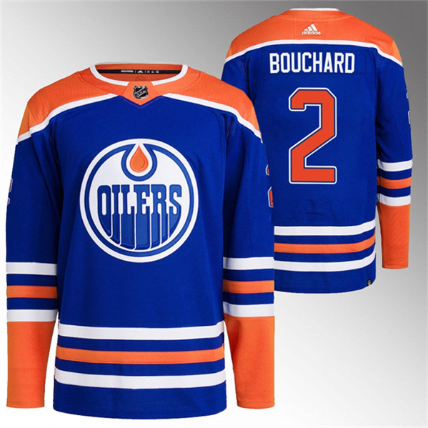Edmonton Oilers #2 Evan Bouchard Royal Stitched Jersey - Zenithce