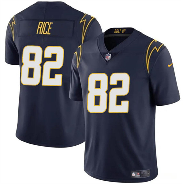 Los Angeles Chargers #82 Brenden Rice Navy 2024 Draft Vapor Limited Stitched Jersey - Zenithce
