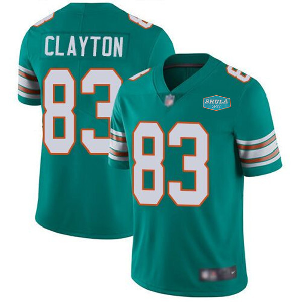 Miami Dolphins #83 Mark Clayton Aqua With 347 Shula Patch 2020 Vapor Untouchable Limited Stitched Jersey - Zenithce