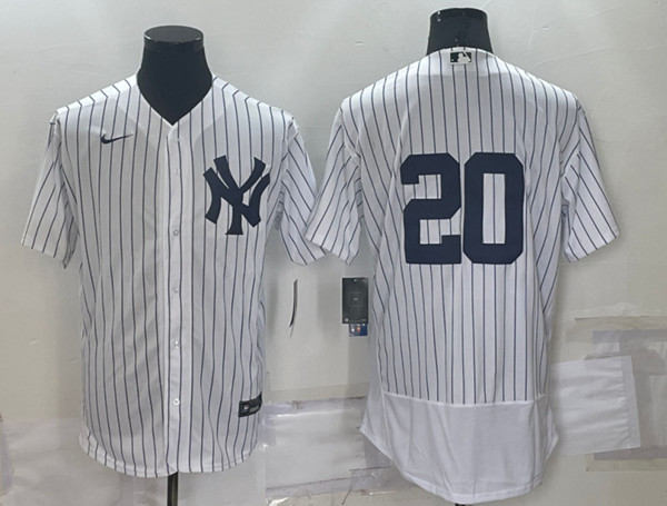 New York Yankees #20 Jorge Posada White Flex Base Stitched Baseball Jersey - Zenithce