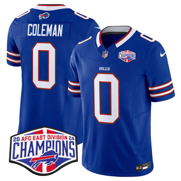 Buffalo Bills #0 Keon Coleman Royal 2024-25 F.U.S.E. AFC East Division Champions Patch Limited Stitched Jersey - Zenithce