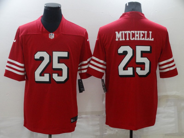 San Francisco 49ers #25 Eli Mitchell Red Vapor Untouchable Limited Stitched Jersey - Zenithce