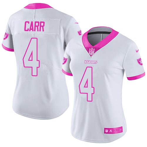 Las Vegas Raiders Customized White Pink Stitched Jersey - Zenithce