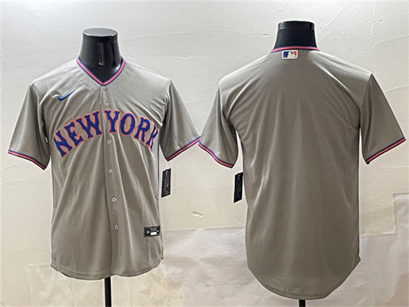 New York Mets Team Big Logo Gray 2025 Limited Stitched Jersey - Zenithce