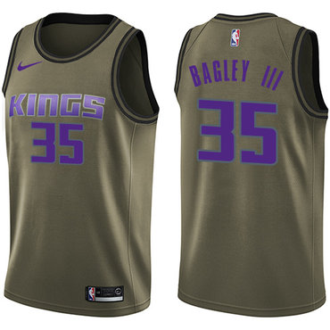 Sacramento Kings #35 Marvin Bagley III Green Swingman Salute to Service Jersey - Zenithce