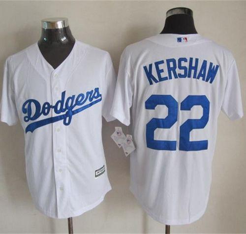 Dodgers #22 Clayton Kershaw White New Cool Base Stitched Jersey - Zenithce