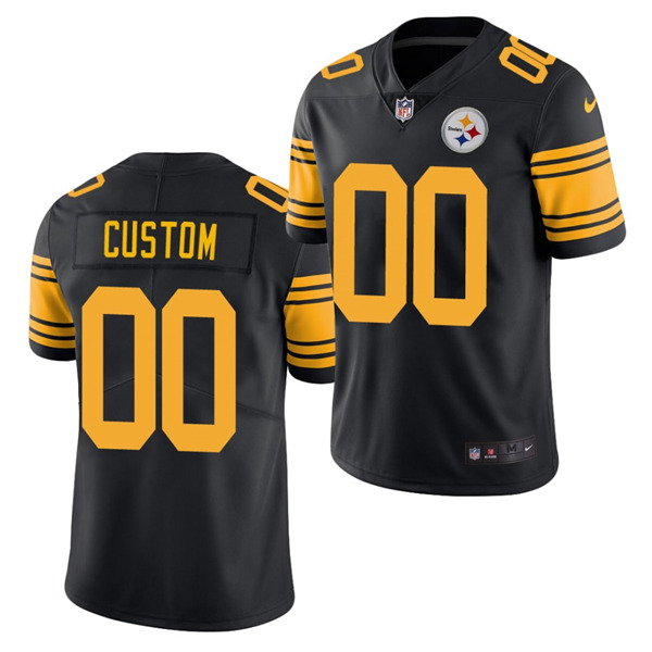 Steelers Customized Black Custom Limited Stitched Jersey - Zenithce