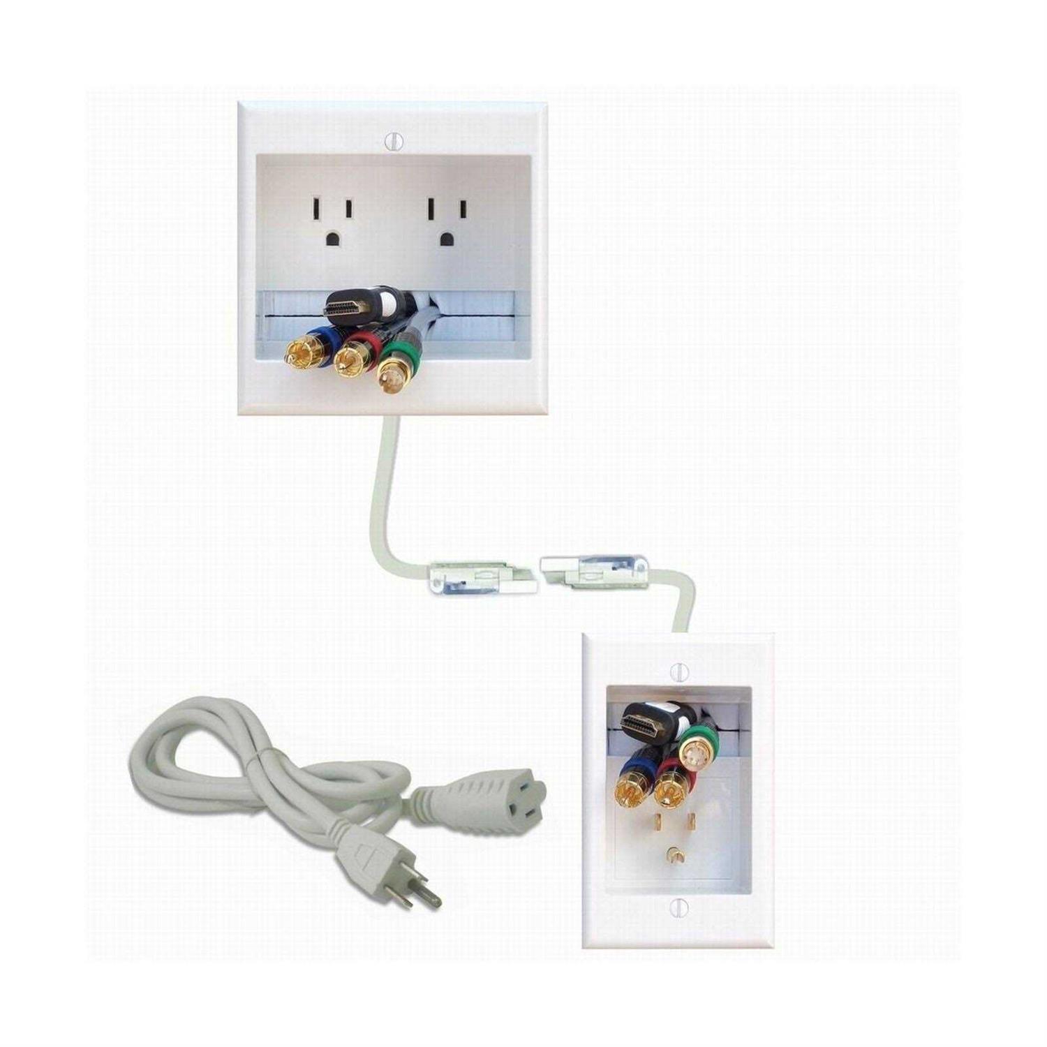 PowerBridge ONE-CK Recessed In-Wall Cable Management System with PowerConnect - Zenithce