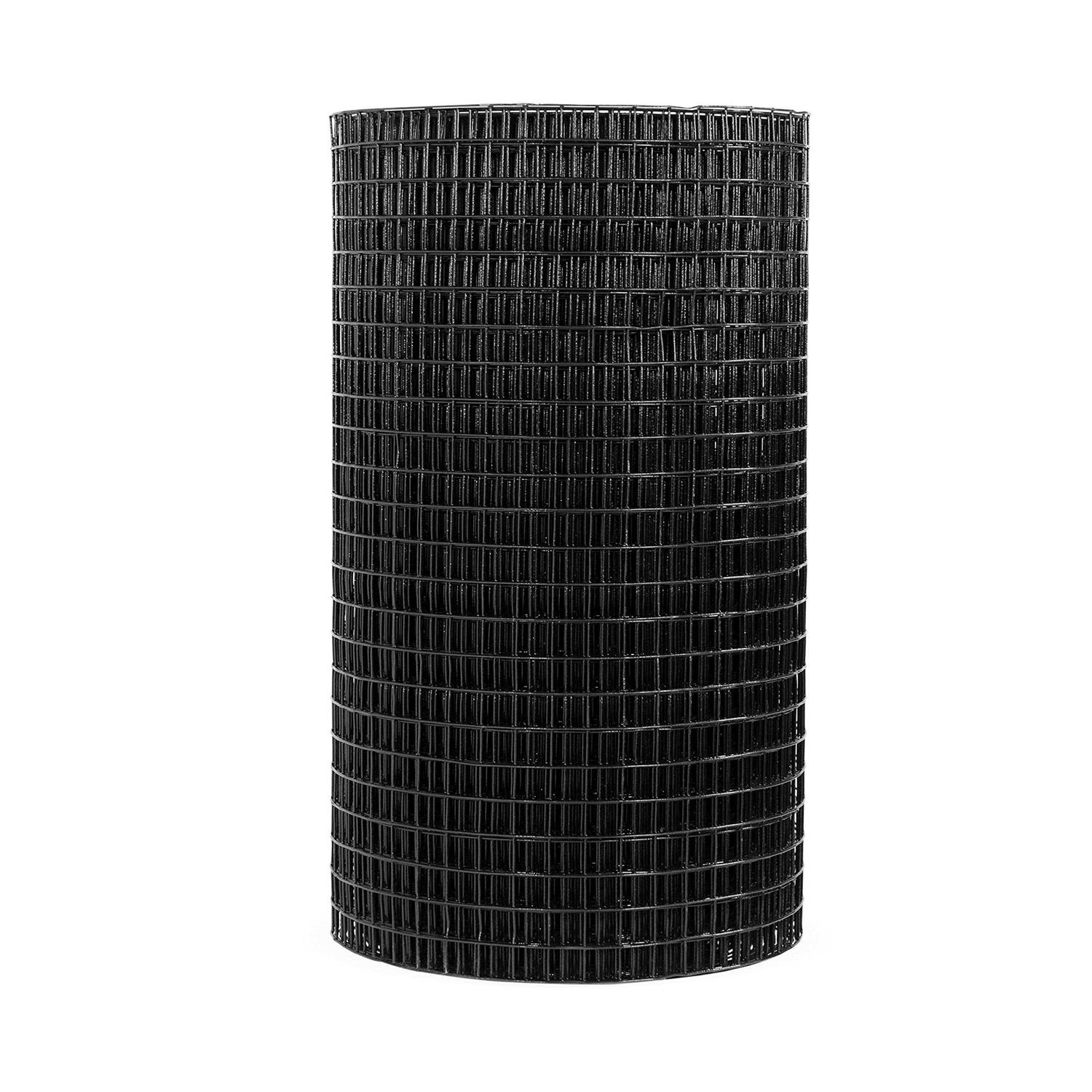 Fencer Wire 16 Gauge Black Vinyl Coated Welded Wire Mesh Size by 1 inch - Zenithce