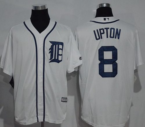 Tigers #8 Justin Upton White New Cool Base Stitched Jersey - Zenithce