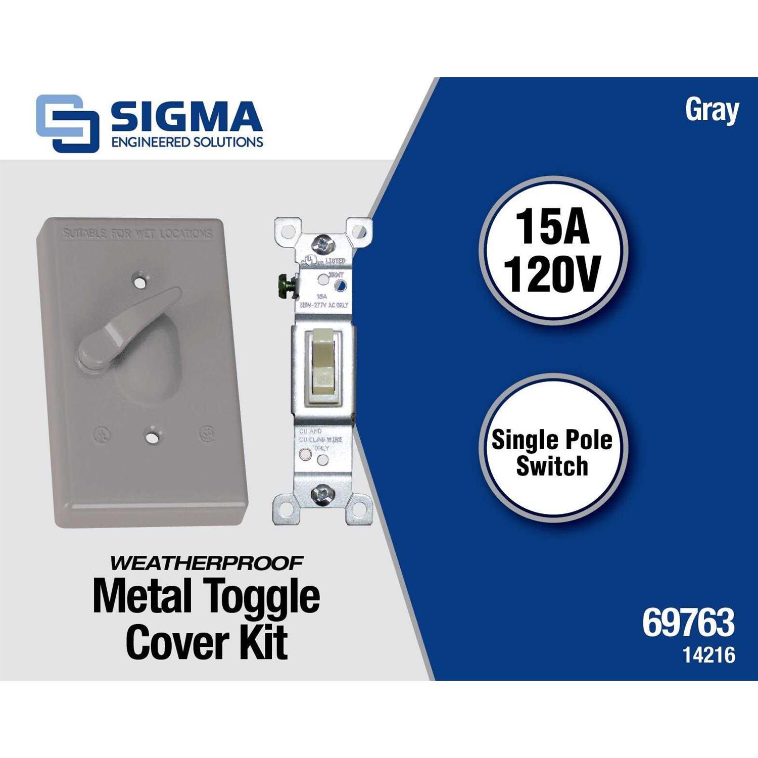 Sigma Engineered Solutions Rectangle Metal 1 gang Lampholder Cover - Zenithce