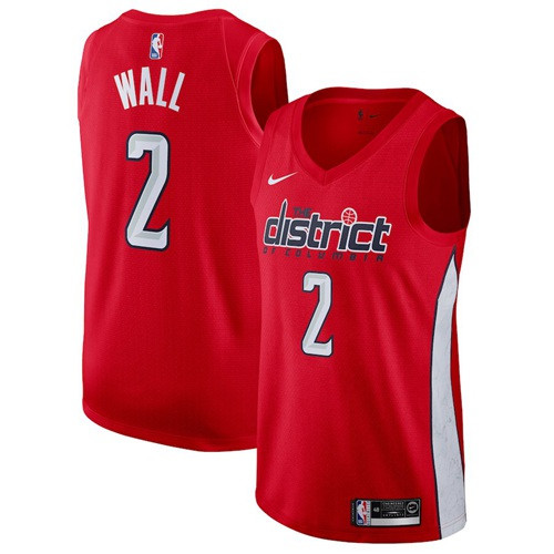 Wizards #2 John Wall Red Swingman Earned Edition Jersey - Zenithce