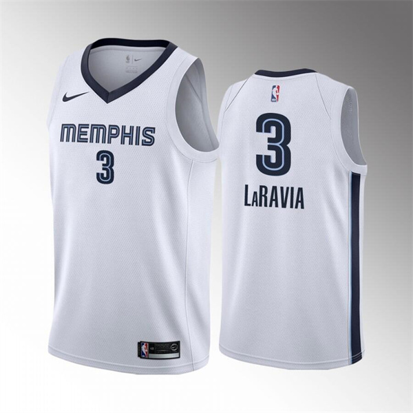 Memphis Grizzlies #3 Jake LaRavia 75th Anniversary Statement Edition White Stitched Jersey - Zenithce