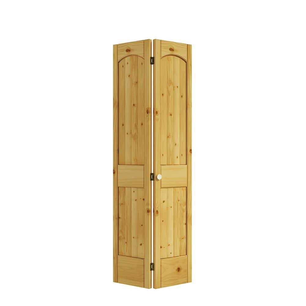 EightDoors 80-in Gray 2-panel Square Solid Core Prefinished Pine Wood Bifold Door Hardware Included - Zenithce