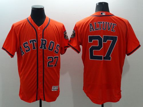 Astros #27 Jose Altuve Orange Flexbase Authentic Collection Stitched Jersey - Zenithce