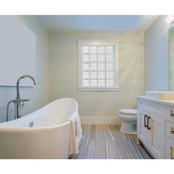 REDI2SET Pattern Frameless Replacement Glass Block Window - Zenithce