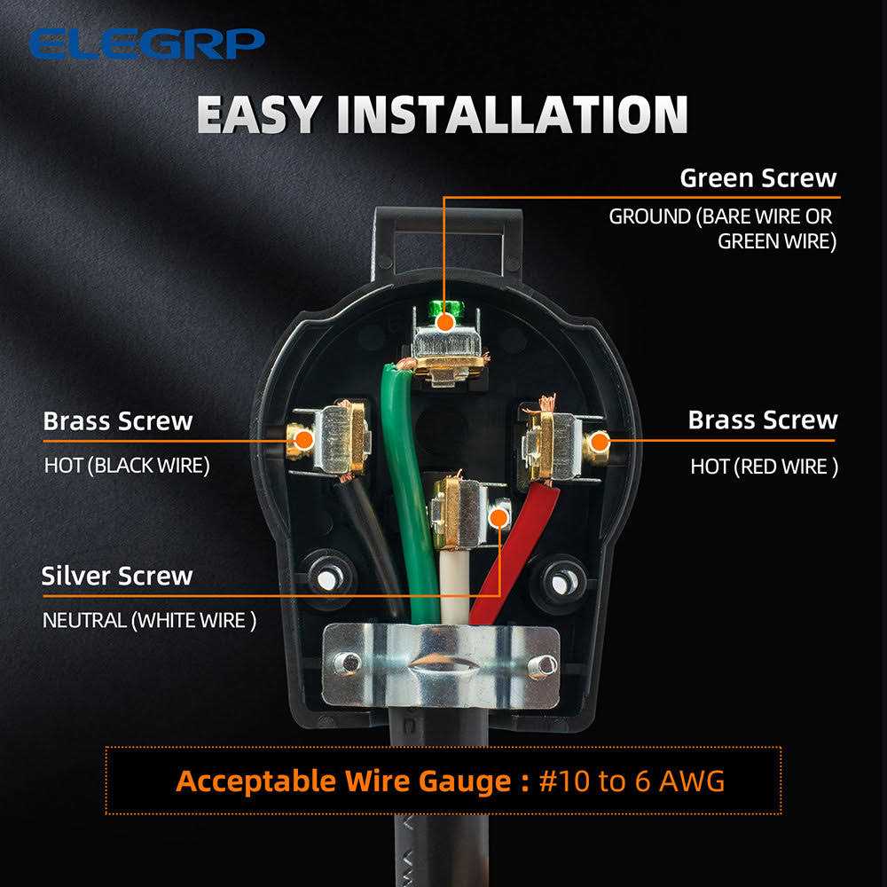 ELEGRP 30 Amp/50 Amp 125/250-Volt 3-Pole/3-Wire NEMA 10-30P/10-50P Non-Grounded Straight Blade Angle Plug - Zenithce