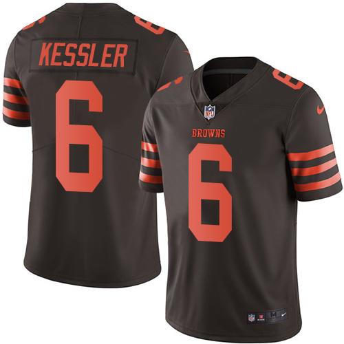 Browns #6 Cody Kessler Brown Stitched Limited Rush Nike Jersey - Zenithce