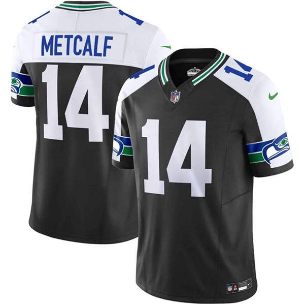 Seattle Seahawks #14 DK Metcalf Black 2023 F.U.S.E. Vapor Throwback Limited Stitched Jersey - Zenithce