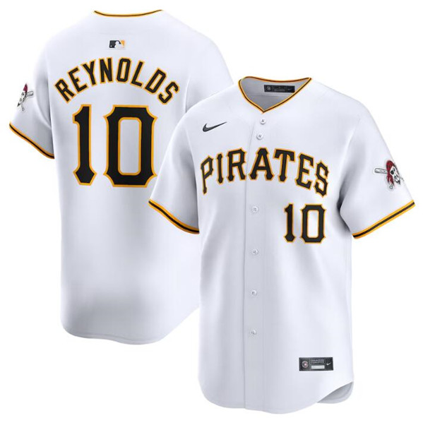 Pittsburgh Pirates #10 Bryan Reynolds White Home Limited Stitched Jersey - Zenithce