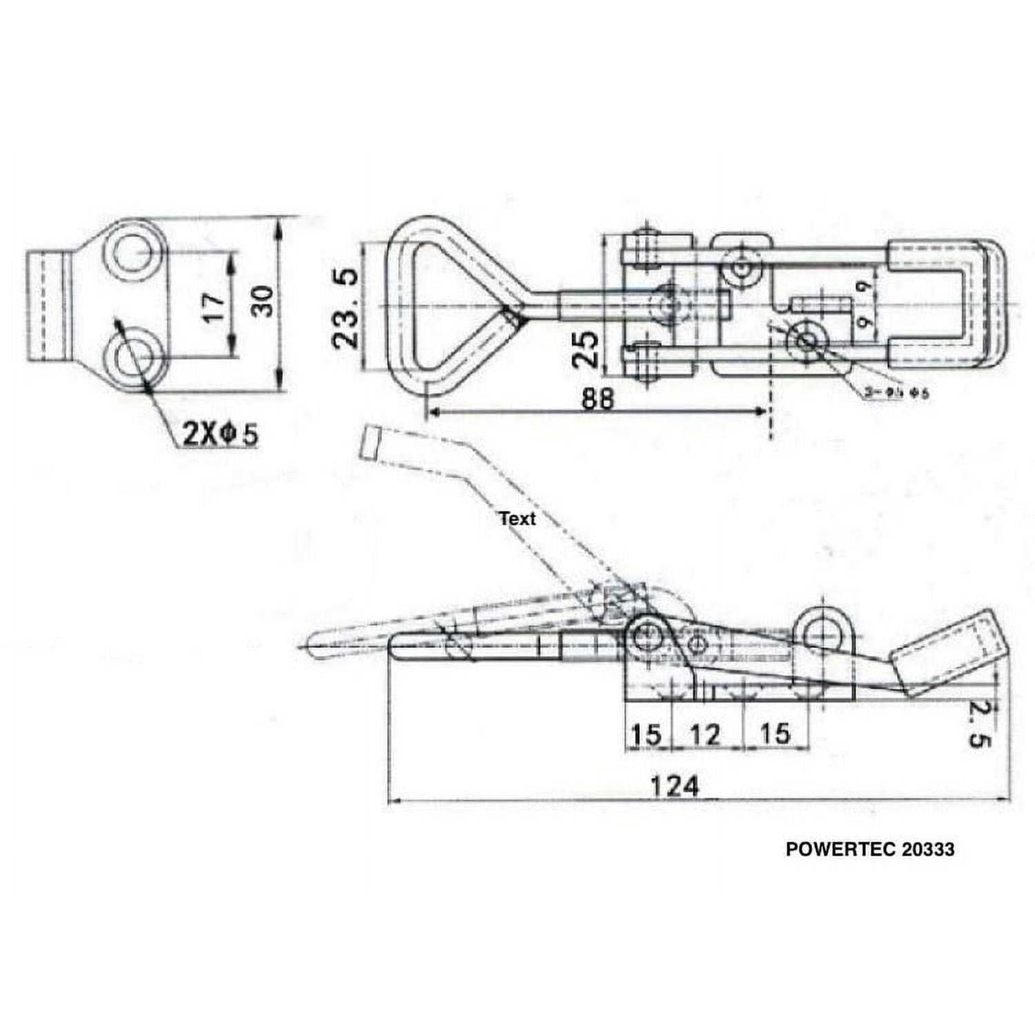 POWERTEC 20327 Horizontal Quick-Release Toggle Clamp - Zenithce