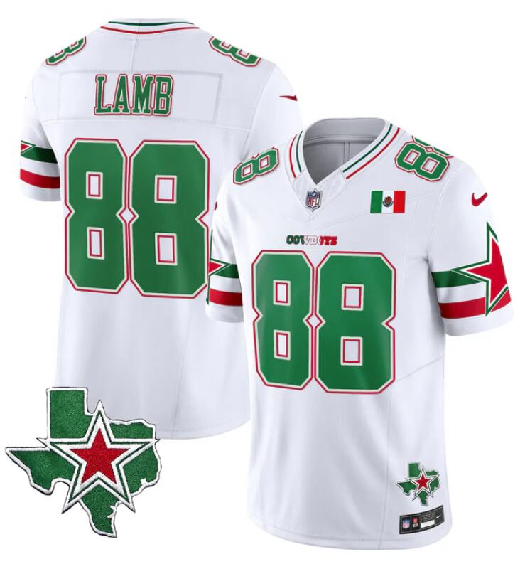 Dallas Cowboys #88 CeeDee Lamb White 2024 F.U.S.E. Mexico Vapor Untouchable Limited Stitched Jersey - Zenithce