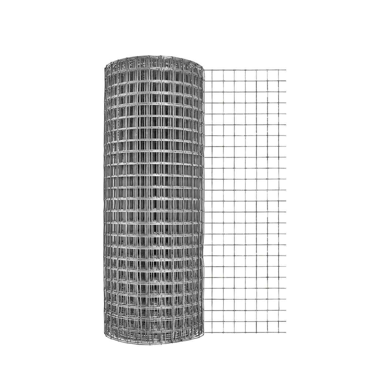 IRONRIDGE 100-ft x 4-ft Gray Steel Welded Wire Rolled Fencing with Mesh Size 2-in x 4-in - Zenithce