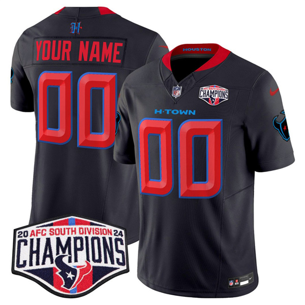 Houston Texans Custom Navy 2nd Alternate F.U.S.E. 2024 AFC South Division Champions Vapor Limited Stitched Jersey - Zenithce