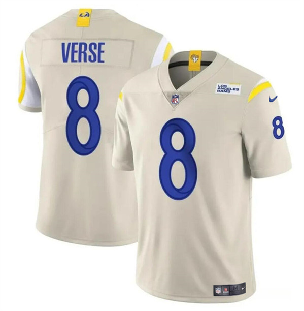 Los Angeles Rams #8 Jared Verse Bone 2024 Draft Vapor Untouchable Stitched Jersey - Zenithce