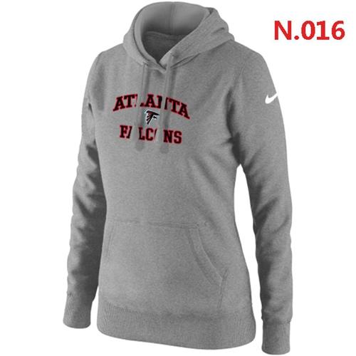 Women's Nike Atlanta Falcons Heart   Soul Pullover Hoodie Grey - Zenithce