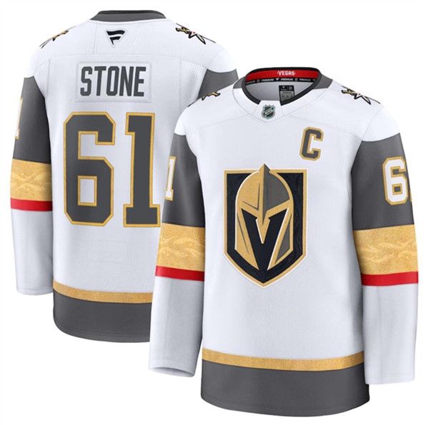 Vegas Golden Knights #61 Mark Stone White 2024-25 Away Stitched Jersey - Zenithce