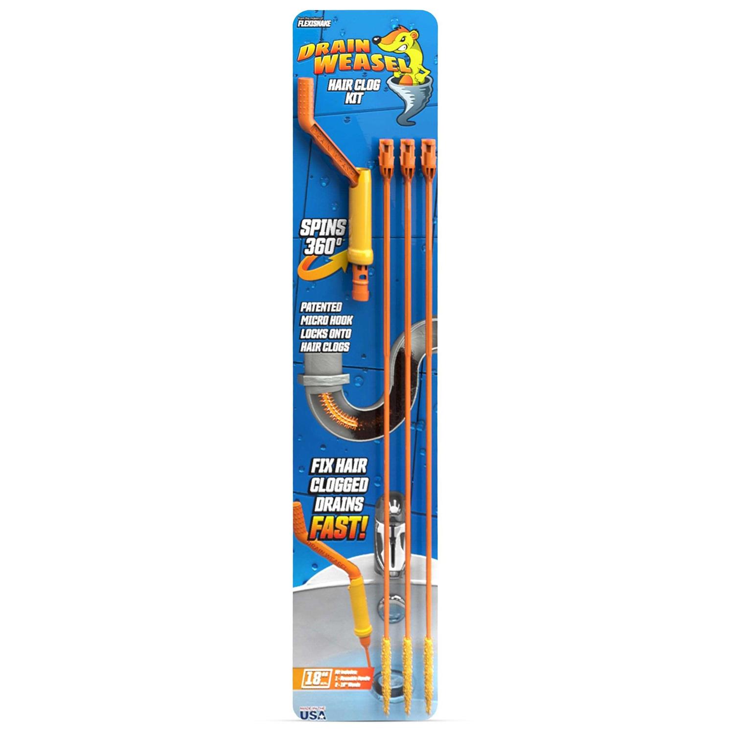 Flexisnake Drain Weasel Sink Snake Cleaner - Zenithce