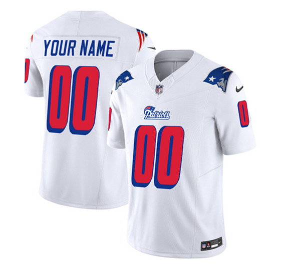 New England Patriots Custom White 2023 F.U.S.E. Throwback Limited Stitched Jersey - Zenithce
