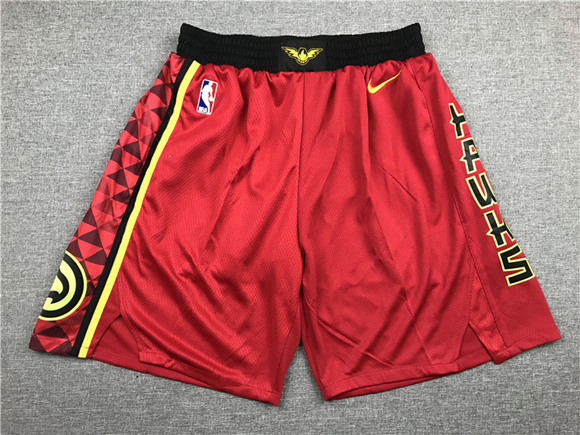 Atlanta Hawks Retro Red Shorts (Run Smaller) - Zenithce