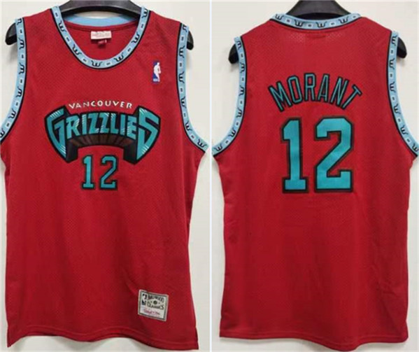 Memphis Grizzlies #12 Ja Morant Red Stitched Jersey - Zenithce
