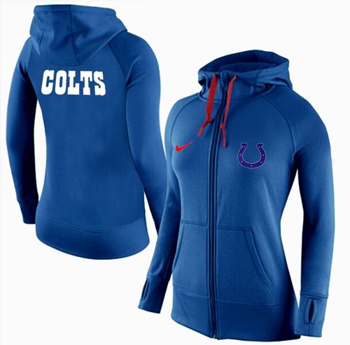 Women's Nike Indianapolis Colts Full-Zip Performance Hoodie Blue - Zenithce