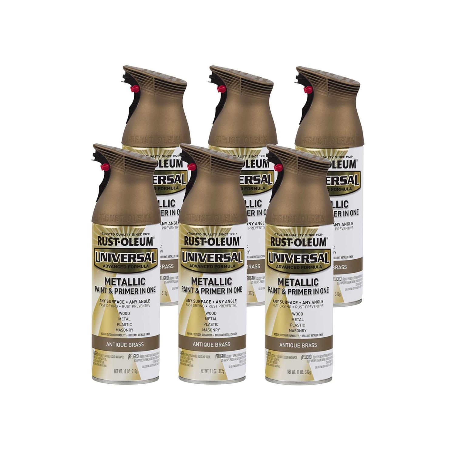 Rust-Oleum Universal Metallic Antique Brass Spray Paint 11 oz - Zenithce