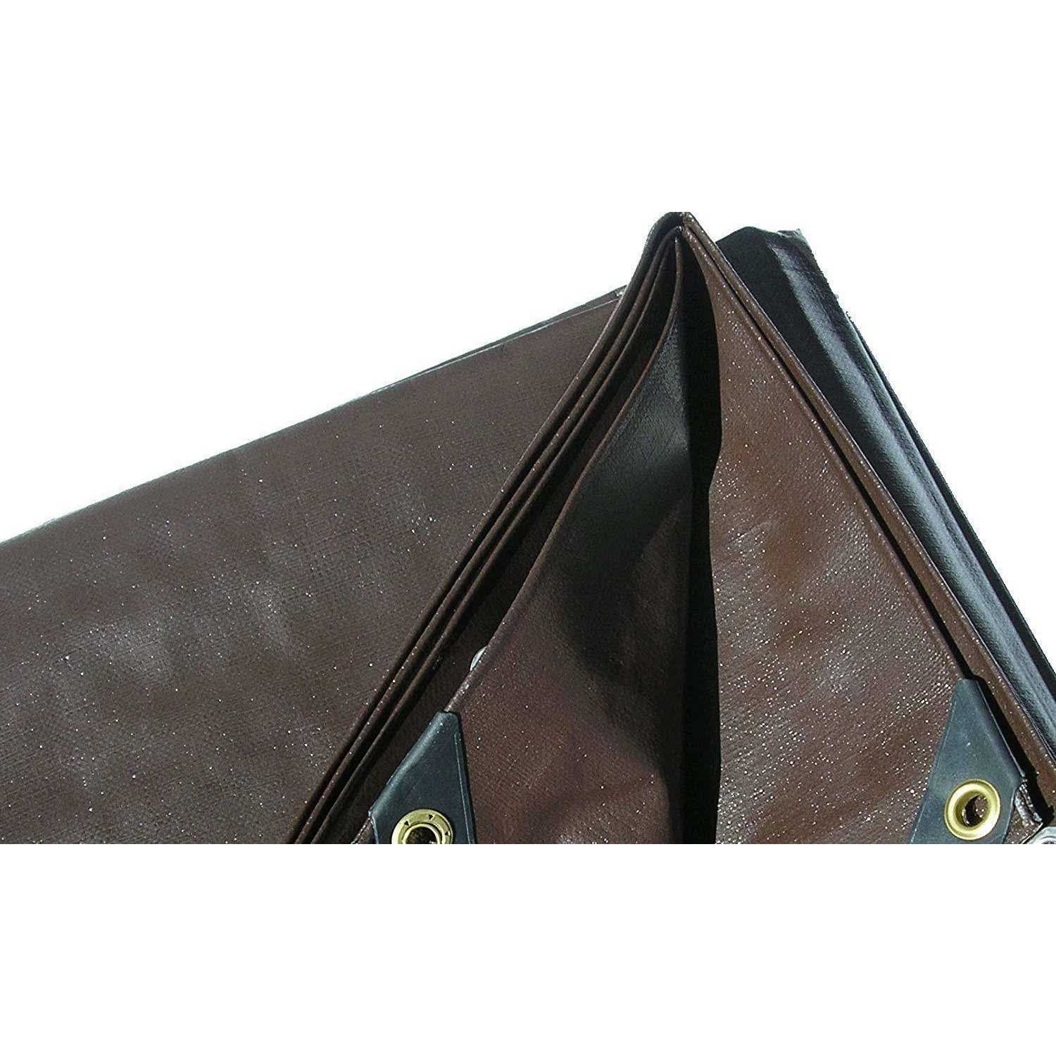 TarpsDirect 4′ x 20′ Super Heavy Duty 8 Oz. Tarp Brown BR4x20 - Zenithce