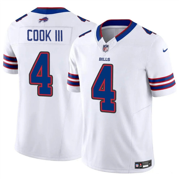 Buffalo Bills #4 James Cook III White 2025 F.U.S.E. Vapor Untouchable Limited Stitched Jersey - Zenithce
