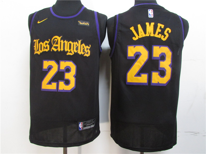 Los Angeles Lakers #23 LeBron James Black 2020 Latin Nights Swingman Jersey - Zenithce