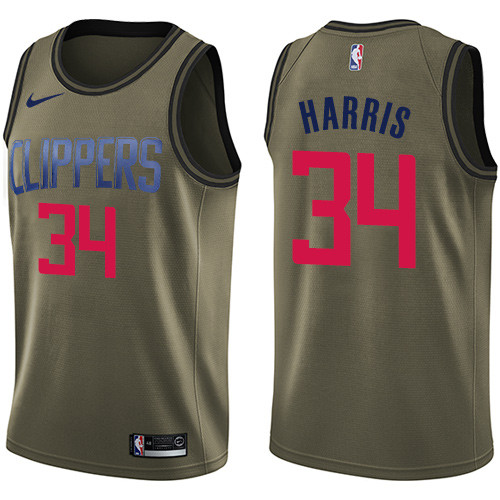 Clippers #34 Tobias Harris Green Swingman Salute to Service Jersey - Zenithce