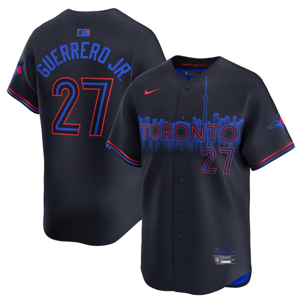 Toronto Blue Jays #27 Vladimir Guerrero Jr. Black 2024 City Connect Limited Stitched Jersey - Zenithce
